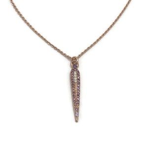 Mariana Spike Art Deco Crystal Rose Gold Necklace